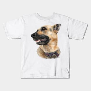 German Shepherd Smiling Kids T-Shirt